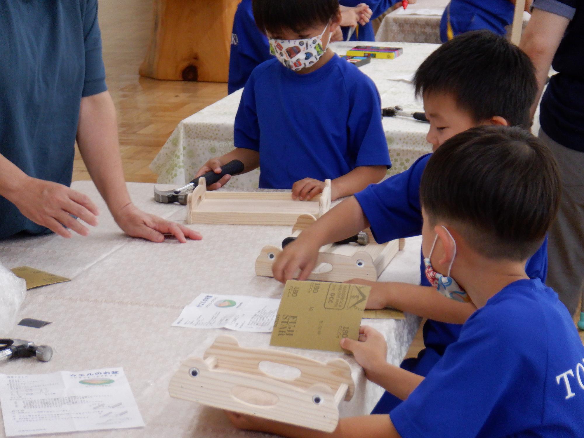 令和4年度木工教室（富岡小学校）の写真