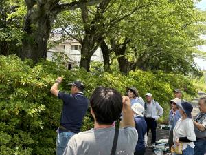 講師による採取方法の説明
