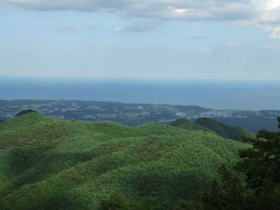 山頂から見た太平洋の写真です