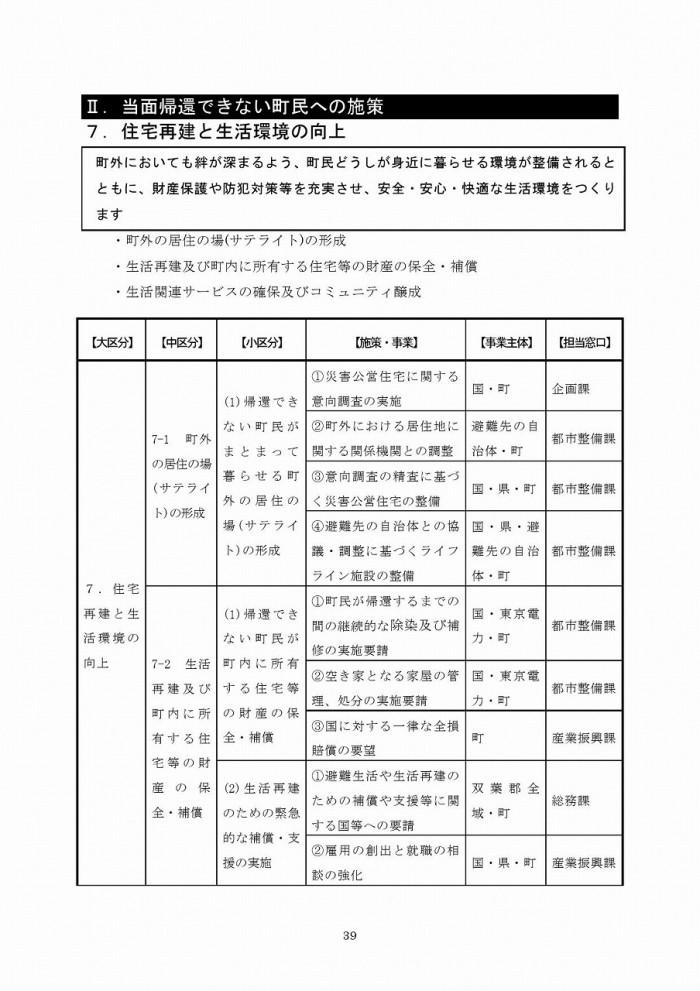 富岡町災害復興計画（第1次）ページ39の画像