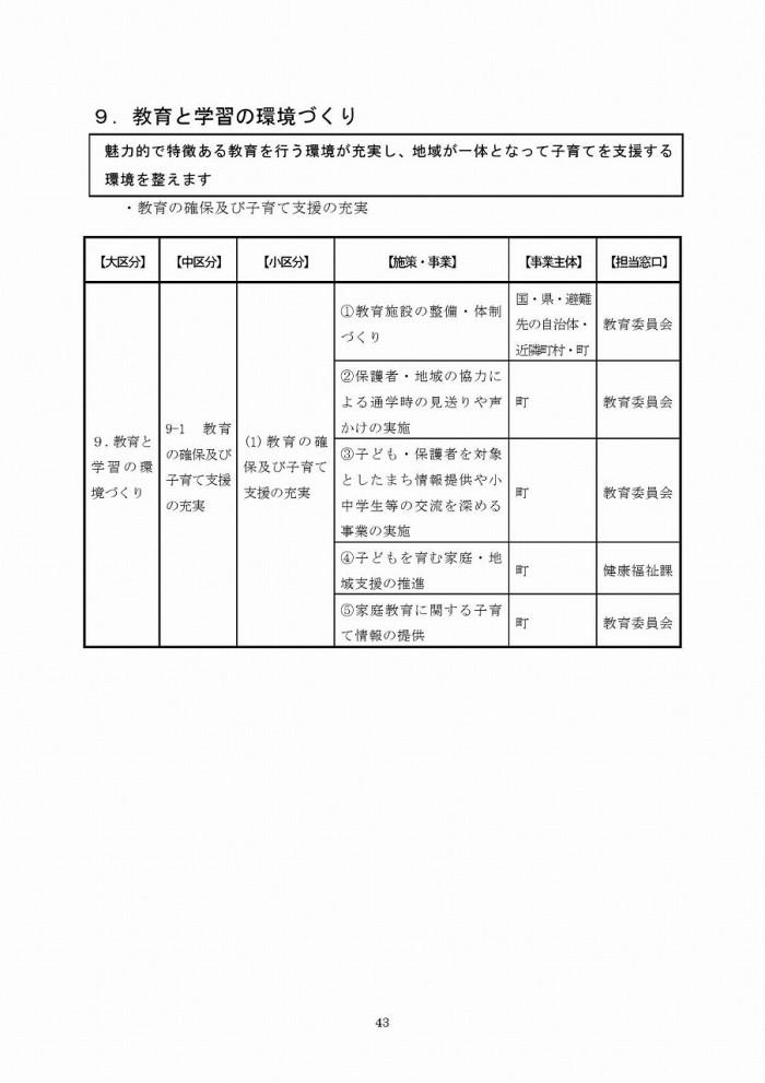 富岡町災害復興計画（第1次）ページ43の画像