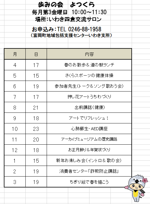 歩みの会　よつくら