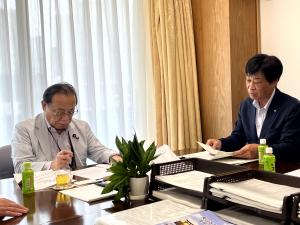 自由民主党東日本大震災復興加速化本部への要望の様子